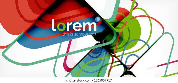 Abstract background - multicolored geometric shapes modern design. Trendy abstract layout template for business or technology presentation or web brochure cover, wallpaper. Vector illustration