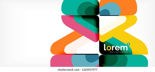 Abstrakter Hintergrund - mehrfarbige geometrische Formen, modernes Design. Trendy abstrakte Layout-Vorlage für Geschäfts- oder Technologiepräsentation oder Web-Broschüre Titelbild, Bildschirmhintergrund. Vektorgrafik