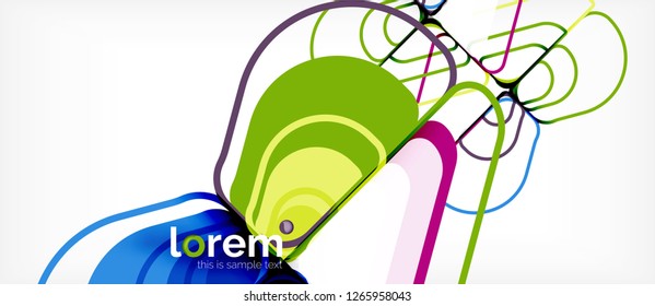 Abstract background - multicolored geometric shapes modern design. Trendy abstract layout template for business or technology presentation or web brochure cover, wallpaper. Vector illustration