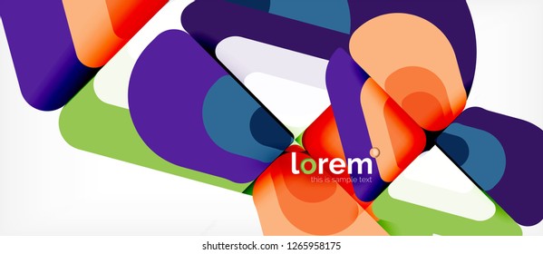 Abstract background - multicolored geometric shapes modern design. Trendy abstract layout template for business or technology presentation or web brochure cover, wallpaper. Vector illustration