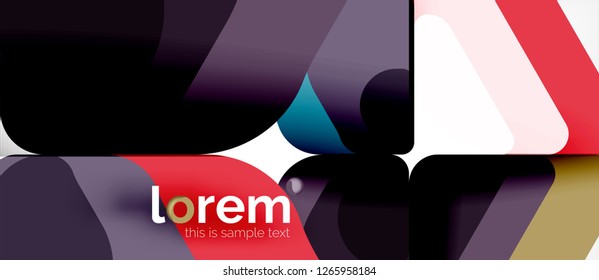 Abstract background - multicolored geometric shapes modern design. Trendy abstract layout template for business or technology presentation or web brochure cover, wallpaper. Vector illustration