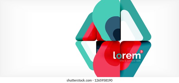 Abstract background - multicolored geometric shapes modern design. Trendy abstract layout template for business or technology presentation or web brochure cover, wallpaper. Vector illustration