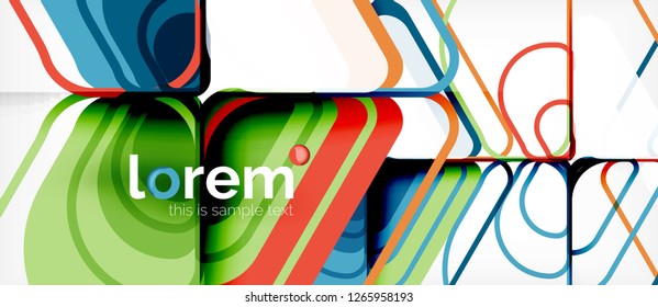 Abstract background - multicolored geometric shapes modern design. Trendy abstract layout template for business or technology presentation or web brochure cover, wallpaper. Vector illustration