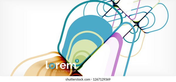 Abstract background - multicolored geometric shapes modern design. Trendy abstract layout template for business or technology presentation or web brochure cover, wallpaper. Vector illustration