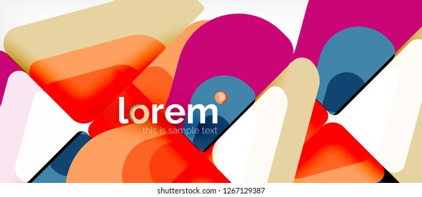 Abstract background - multicolored geometric shapes modern design. Trendy abstract layout template for business or technology presentation or web brochure cover, wallpaper. Vector illustration
