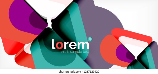 Abstract background - multicolored geometric shapes modern design. Trendy abstract layout template for business or technology presentation or web brochure cover, wallpaper. Vector illustration