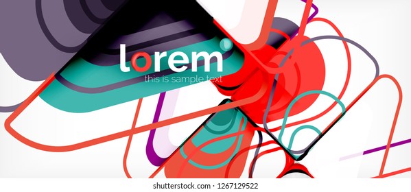 Abstract background - multicolored geometric shapes modern design. Trendy abstract layout template for business or technology presentation or web brochure cover, wallpaper. Vector illustration