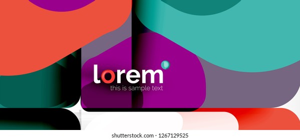 Abstract background - multicolored geometric shapes modern design. Trendy abstract layout template for business or technology presentation or web brochure cover, wallpaper. Vector illustration