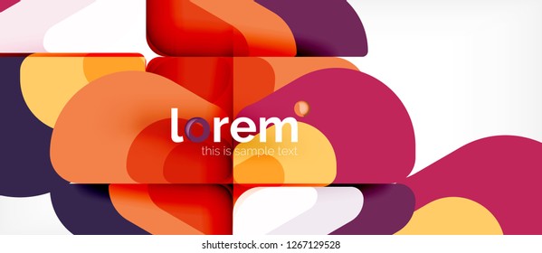 Abstract background - multicolored geometric shapes modern design. Trendy abstract layout template for business or technology presentation or web brochure cover, wallpaper. Vector illustration
