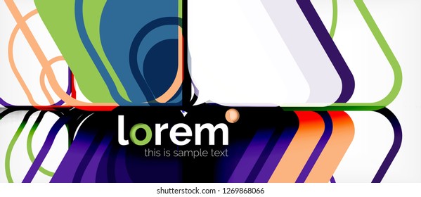 Abstract background - multicolored geometric shapes modern design. Trendy abstract layout template for business or technology presentation or web brochure cover, wallpaper. Vector illustration