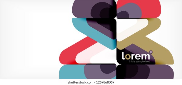 Abstract background - multicolored geometric shapes modern design. Trendy abstract layout template for business or technology presentation or web brochure cover, wallpaper. Vector illustration