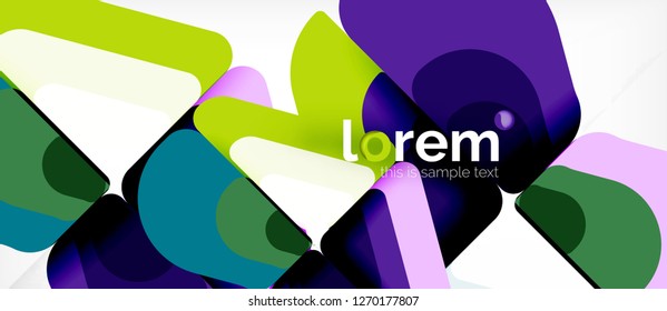 Abstract background - multicolored geometric shapes modern design. Trendy abstract layout template for business or technology presentation or web brochure cover, wallpaper. Vector illustration