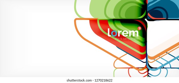 Abstract background - multicolored geometric shapes modern design. Trendy abstract layout template for business or technology presentation or web brochure cover, wallpaper. Vector illustration