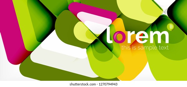 Abstract background - multicolored geometric shapes modern design. Trendy abstract layout template for business or technology presentation or web brochure cover, wallpaper. Vector illustration