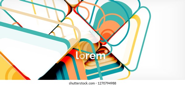 Abstract background - multicolored geometric shapes modern design. Trendy abstract layout template for business or technology presentation or web brochure cover, wallpaper. Vector illustration