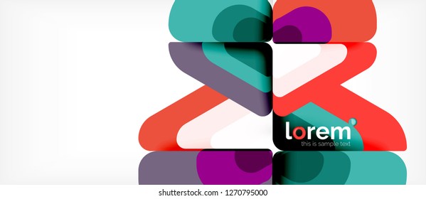 Abstract background - multicolored geometric shapes modern design. Trendy abstract layout template for business or technology presentation or web brochure cover, wallpaper. Vector illustration