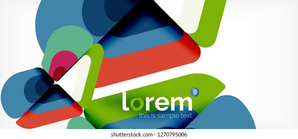 Abstract background - multicolored geometric shapes modern design. Trendy abstract layout template for business or technology presentation or web brochure cover, wallpaper. Vector illustration