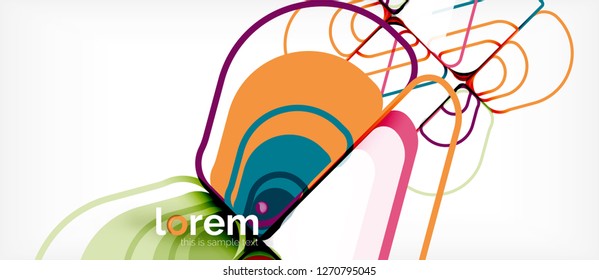 Abstract background - multicolored geometric shapes modern design. Trendy abstract layout template for business or technology presentation or web brochure cover, wallpaper. Vector illustration