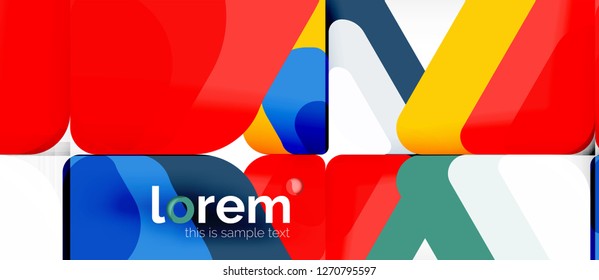 Abstract background - multicolored geometric shapes modern design. Trendy abstract layout template for business or technology presentation or web brochure cover, wallpaper. Vector illustration