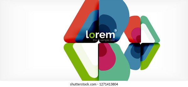 Abstract background - multicolored geometric shapes modern design. Trendy abstract layout template for business or technology presentation or web brochure cover, wallpaper. Vector illustration