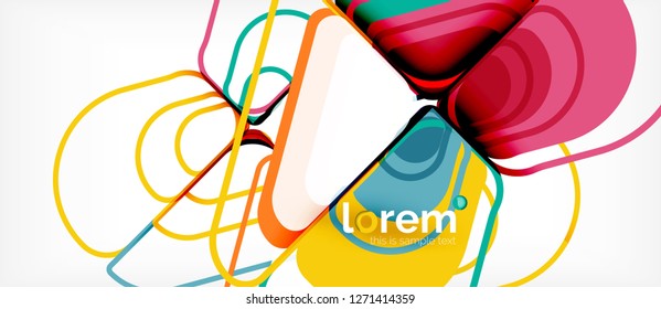 Abstract background - multicolored geometric shapes modern design. Trendy abstract layout template for business or technology presentation or web brochure cover, wallpaper. Vector illustration