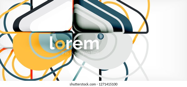 Abstract background - multicolored geometric shapes modern design. Trendy abstract layout template for business or technology presentation or web brochure cover, wallpaper. Vector illustration