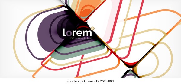 Abstract background - multicolored geometric shapes modern design. Trendy abstract layout template for business or technology presentation or web brochure cover, wallpaper. Vector illustration