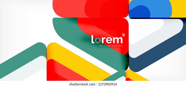 Abstract background - multicolored geometric shapes modern design. Trendy abstract layout template for business or technology presentation or web brochure cover, wallpaper. Vector illustration