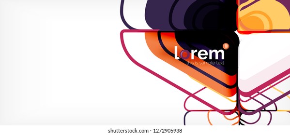 Abstract background - multicolored geometric shapes modern design. Trendy abstract layout template for business or technology presentation or web brochure cover, wallpaper. Vector illustration