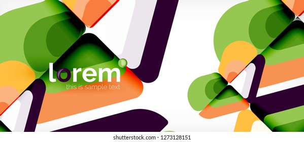 Abstract background - multicolored geometric shapes modern design. Trendy abstract layout template for business or technology presentation or web brochure cover, wallpaper. Vector illustration
