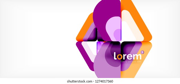 Abstract background - multicolored geometric shapes modern design. Trendy abstract layout template for business or technology presentation or web brochure cover, wallpaper. Vector illustration