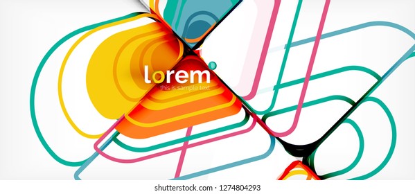 Abstract background - multicolored geometric shapes modern design. Trendy abstract layout template for business or technology presentation or web brochure cover, wallpaper. Vector illustration