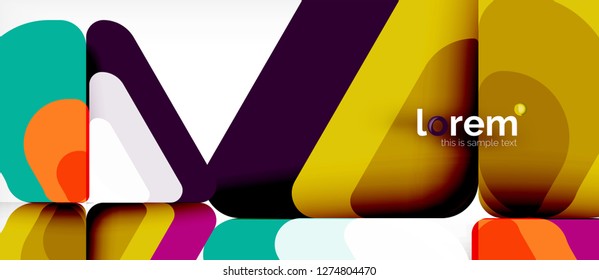 Abstract background - multicolored geometric shapes modern design. Trendy abstract layout template for business or technology presentation or web brochure cover, wallpaper. Vector illustration