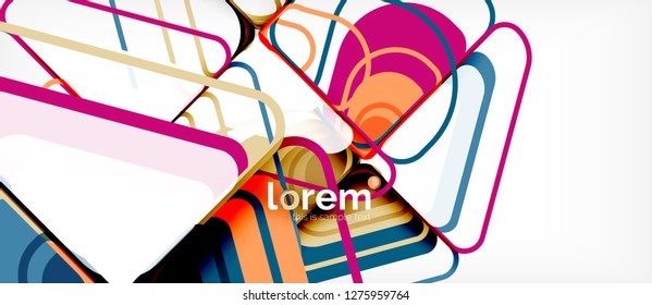 Fundo abstrato - formas geométricas multicoloridas design moderno. Modelo de layout abstrato moderno para apresentação de negócios ou tecnologia ou capa de brochura da web, papel de parede. Ilustração vetorial