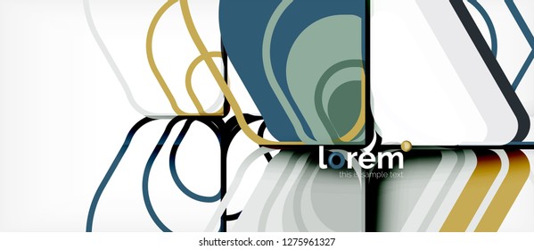 Abstract background - multicolored geometric shapes modern design. Trendy abstract layout template for business or technology presentation or web brochure cover, wallpaper. Vector illustration