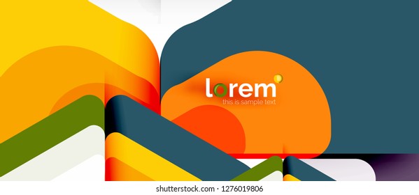 Abstract background - multicolored geometric shapes modern design. Trendy abstract layout template for business or technology presentation or web brochure cover, wallpaper. Vector illustration