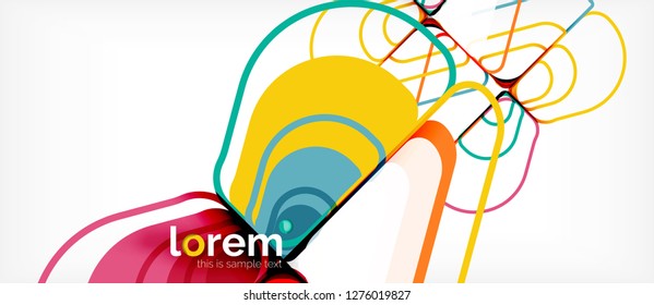 Abstract background - multicolored geometric shapes modern design. Trendy abstract layout template for business or technology presentation or web brochure cover, wallpaper. Vector illustration