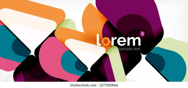 Abstract background - multicolored geometric shapes modern design. Trendy abstract layout template for business or technology presentation or web brochure cover, wallpaper. Vector illustration