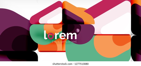 Abstract background - multicolored geometric shapes modern design. Trendy abstract layout template for business or technology presentation or web brochure cover, wallpaper. Vector illustration