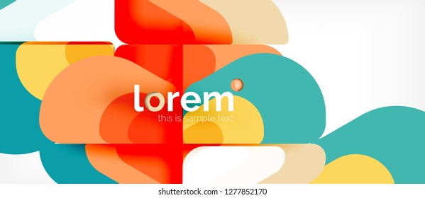 Abstract background - multicolored geometric shapes modern design. Trendy abstract layout template for business or technology presentation or web brochure cover, wallpaper. Vector illustration