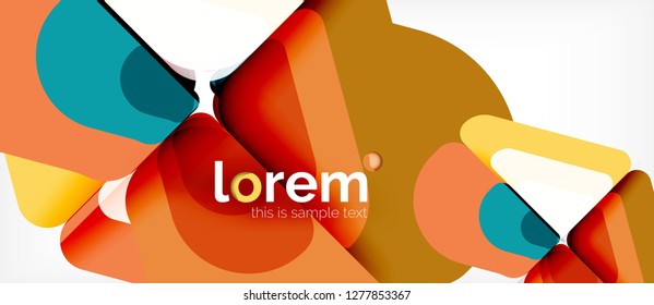 Abstract background - multicolored geometric shapes modern design. Trendy abstract layout template for business or technology presentation or web brochure cover, wallpaper. Vector illustration