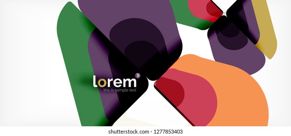 Abstract background - multicolored geometric shapes modern design. Trendy abstract layout template for business or technology presentation or web brochure cover, wallpaper. Vector illustration
