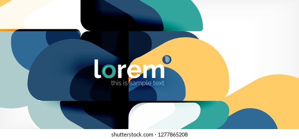 Abstract background - multicolored geometric shapes modern design. Trendy abstract layout template for business or technology presentation or web brochure cover, wallpaper. Vector illustration