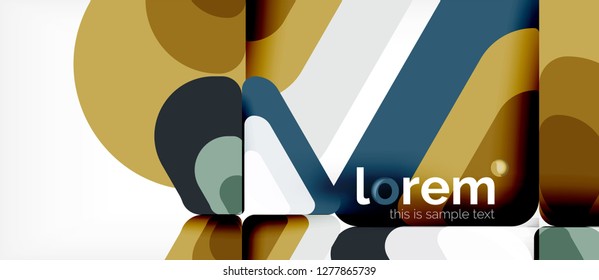 Abstract background - multicolored geometric shapes modern design. Trendy abstract layout template for business or technology presentation or web brochure cover, wallpaper. Vector illustration