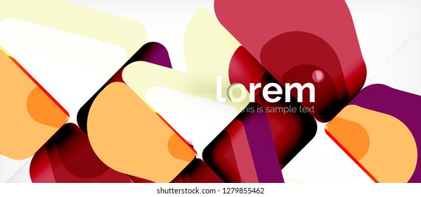 Abstract background - multicolored geometric shapes modern design. Trendy abstract layout template for business or technology presentation or web brochure cover, wallpaper. Vector illustration