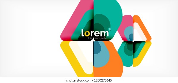 Abstract background - multicolored geometric shapes modern design. Trendy abstract layout template for business or technology presentation or web brochure cover, wallpaper. Vector illustration