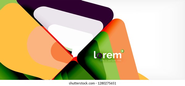 Abstract background - multicolored geometric shapes modern design. Trendy abstract layout template for business or technology presentation or web brochure cover, wallpaper. Vector illustration