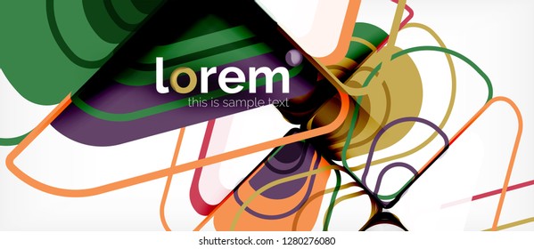 Abstract background - multicolored geometric shapes modern design. Trendy abstract layout template for business or technology presentation or web brochure cover, wallpaper. Vector illustration