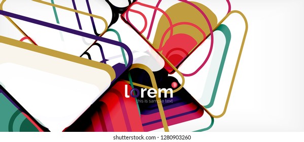 Abstract background - multicolored geometric shapes modern design. Trendy abstract layout template for business or technology presentation or web brochure cover, wallpaper. Vector illustration