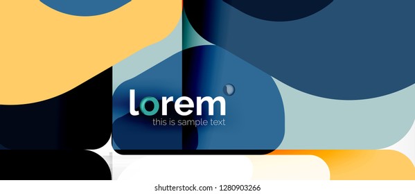 Abstract background - multicolored geometric shapes modern design. Trendy abstract layout template for business or technology presentation or web brochure cover, wallpaper. Vector illustration